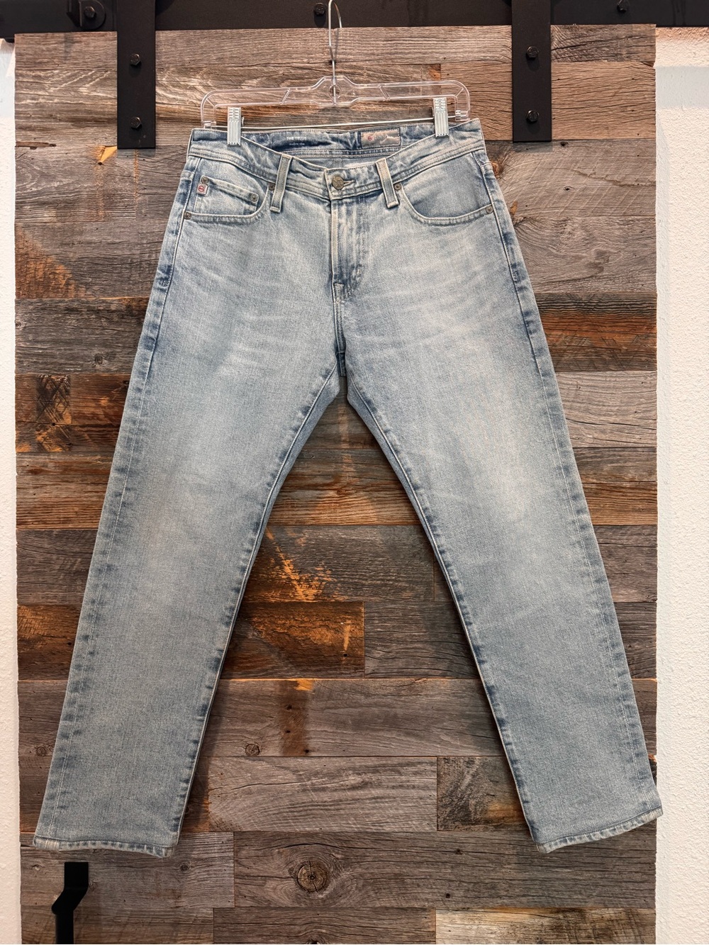 Ag Adriano Goldschmied Light Blue Tellis Slim Straight Jeans